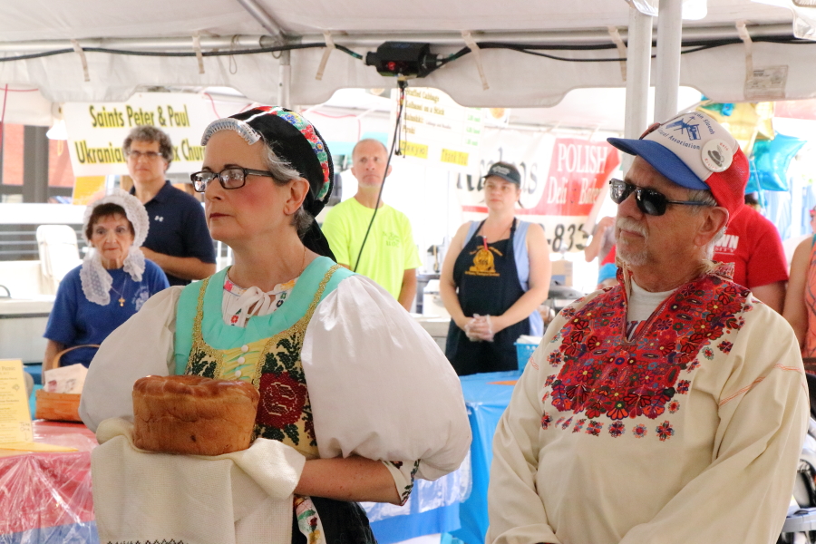 two people enjoying the simply slavic festival